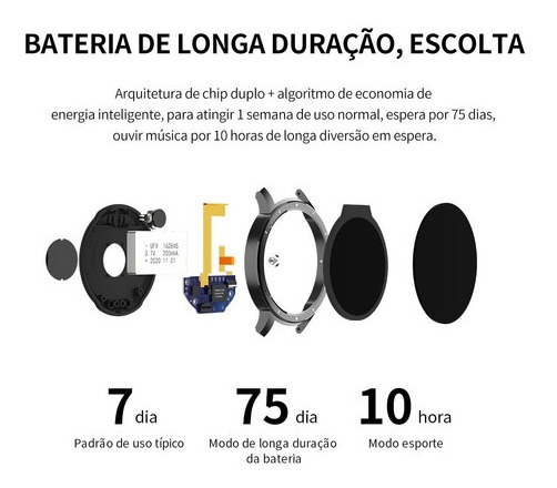 Original Hw21 Smartwatch Teste De Oxigênio No Sangu - Imagem 2