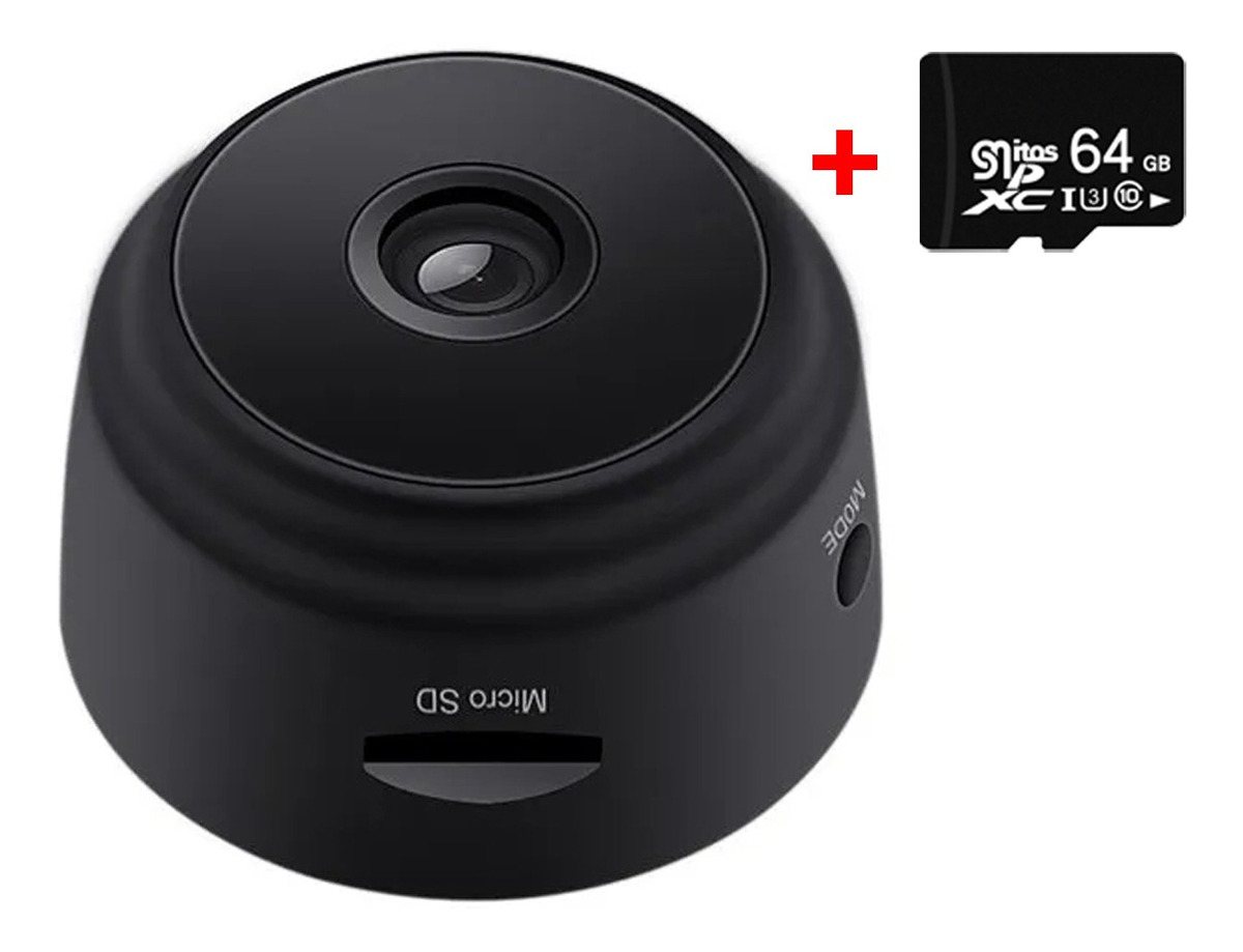 Câmera Wifi Com Ímã De Bateria Use Espionagem Drone+cartão D