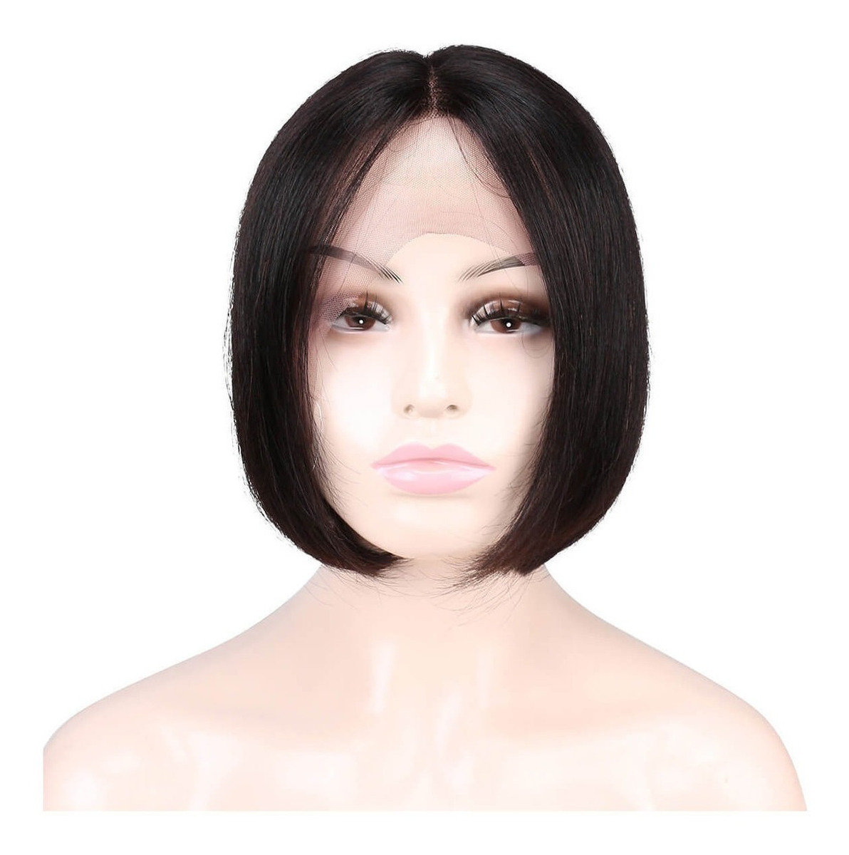 Peruca Peruca Curta Idêntica A Cabelo Humano Orgânica - Imagem 2