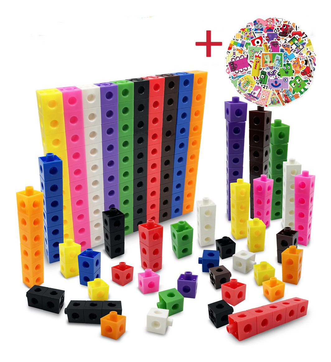 Number Blocks Mathlink Cubes100pcs +enviar Adesivos