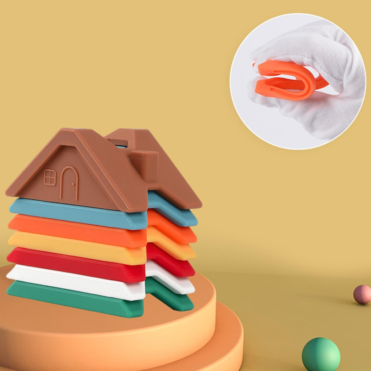 De Empilhamento De Silicone Criativos Pré-escolares Blocos - Imagem 49