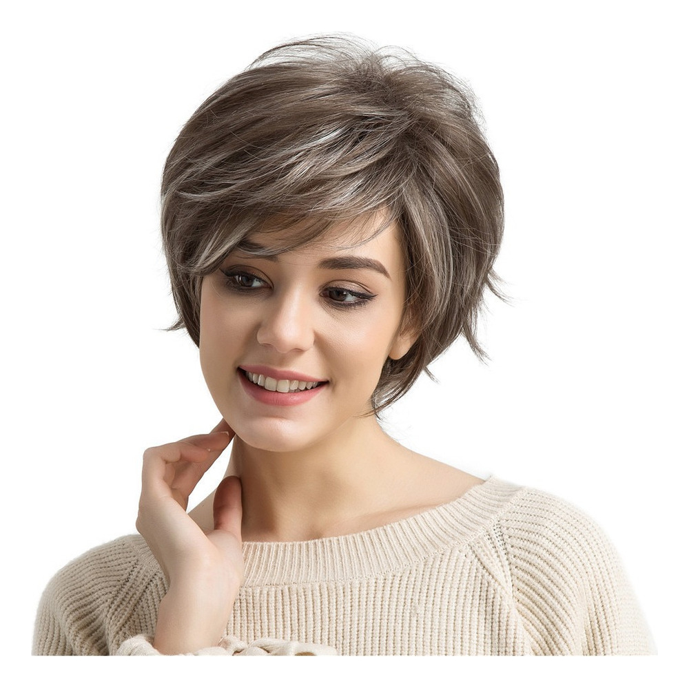 Peruca Curto Corte De Cabelo Perucas Curto Cabelo Humano Per - Imagem 3