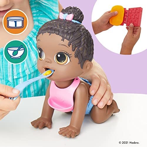 Boneca Baby Alive Lil Snacks Come Cocô Com Tema De Lanche De - Imagem 3