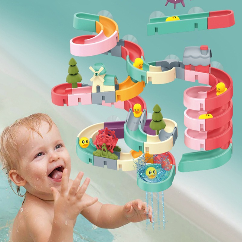 Brinquedos De Banho De Bebê Diy Corrida De Corrida De Mármor - Imagem 2
