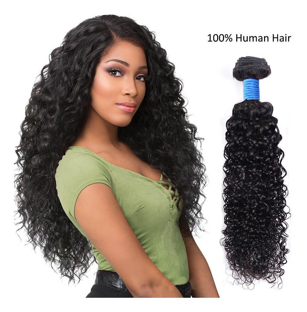 Peruca Cabelo Humano Virgem Longo Encaracolado 50cm 100g - Imagem 2