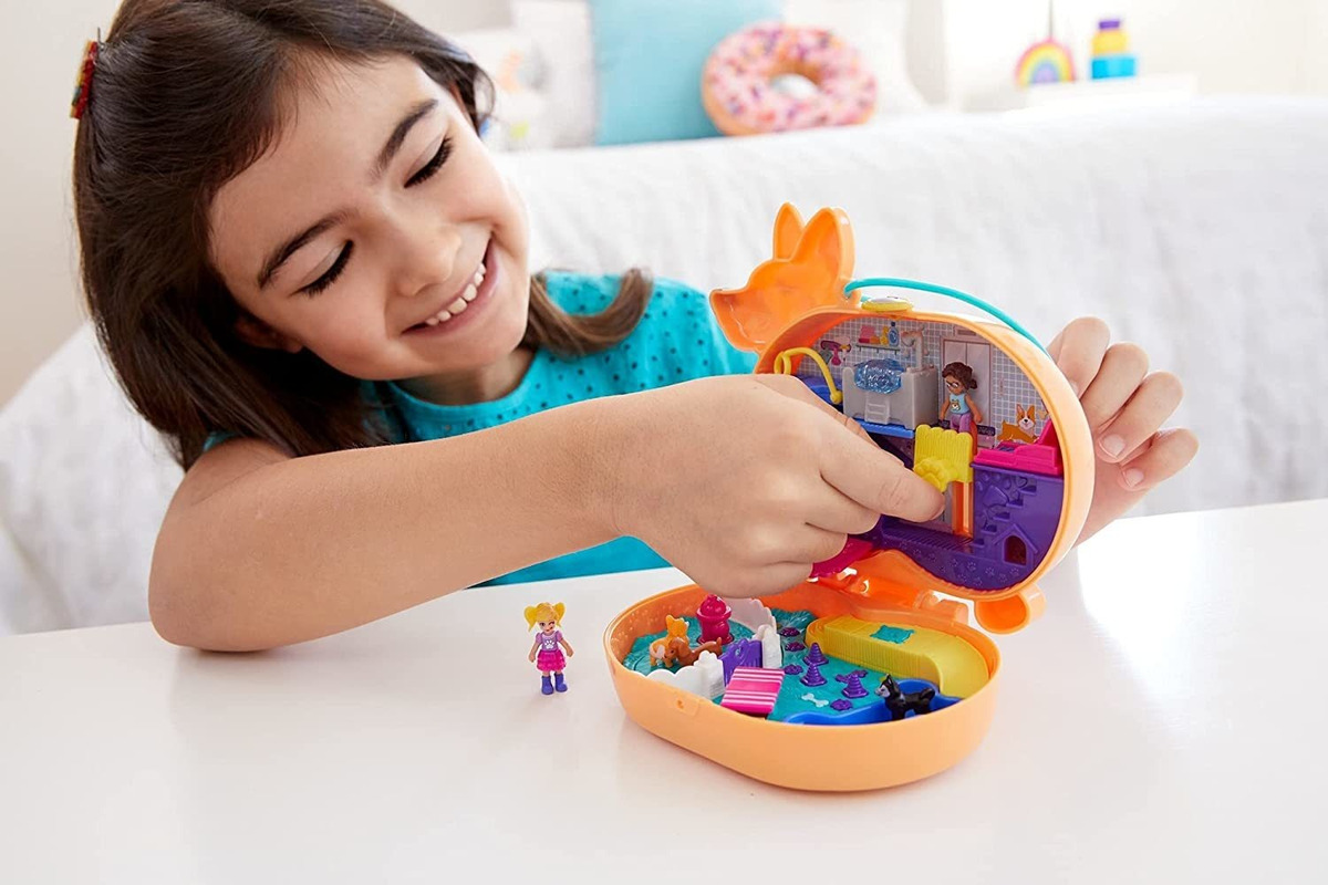 Polly Pocket Corgi Abraços Compactos Com Hotel Para Animais - Imagem 2
