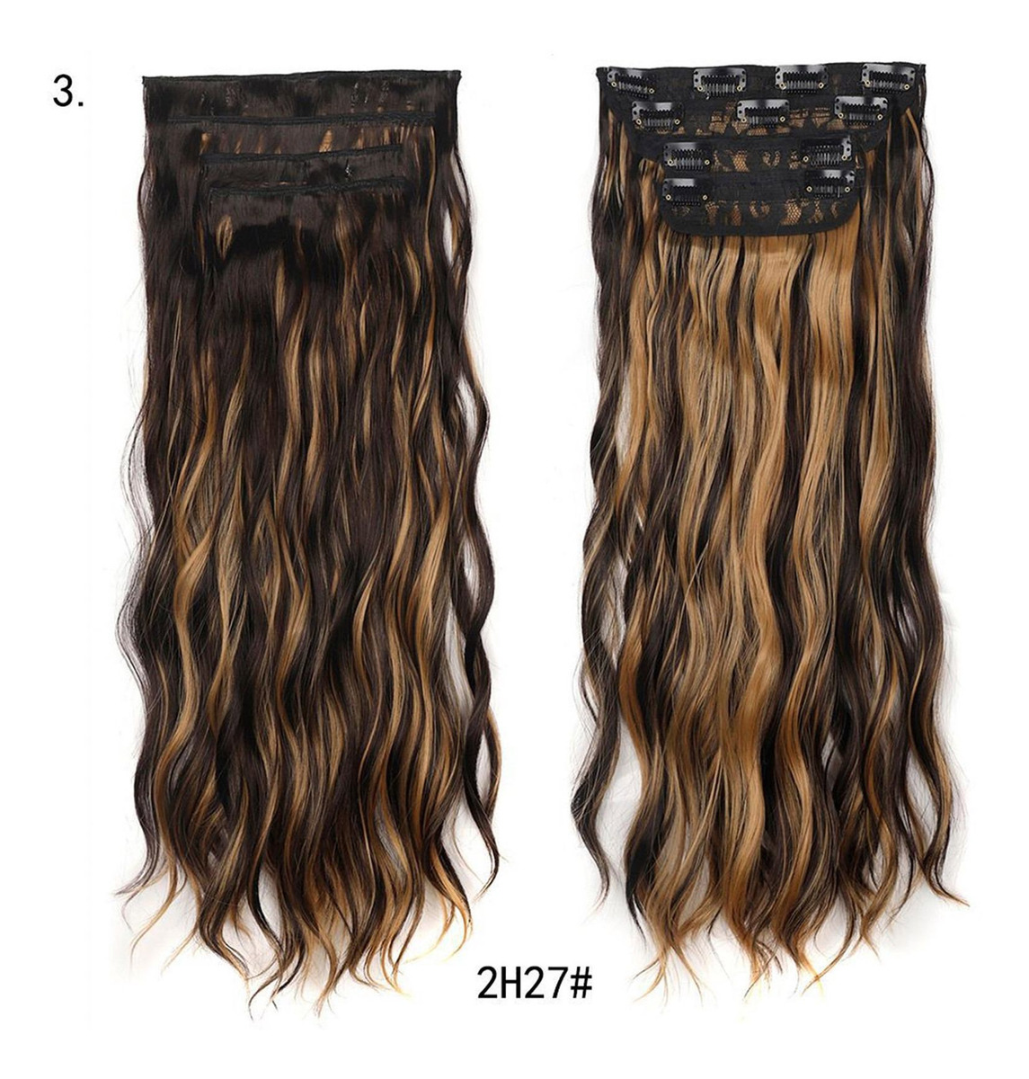 Peruca Feminina, Cabelo Comprido Encaracolado, Ondulado De Á - Imagem 10