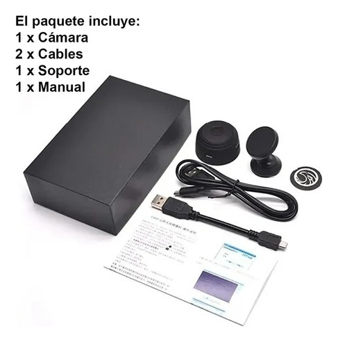 Mini Câmera De Vigilância Wifi Corpo Magnético, - Imagem 3