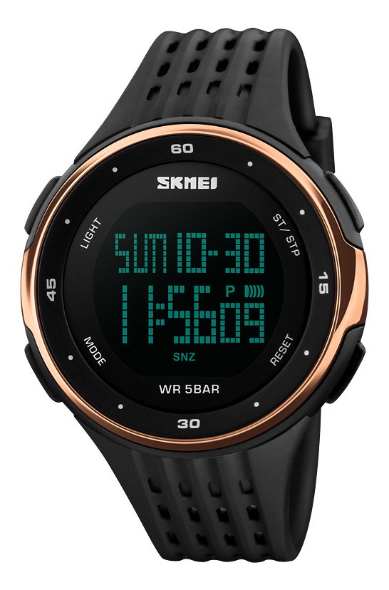 Skmei Masculino Esportivo Submersível 50m Relógio De Ouro - Imagem 2