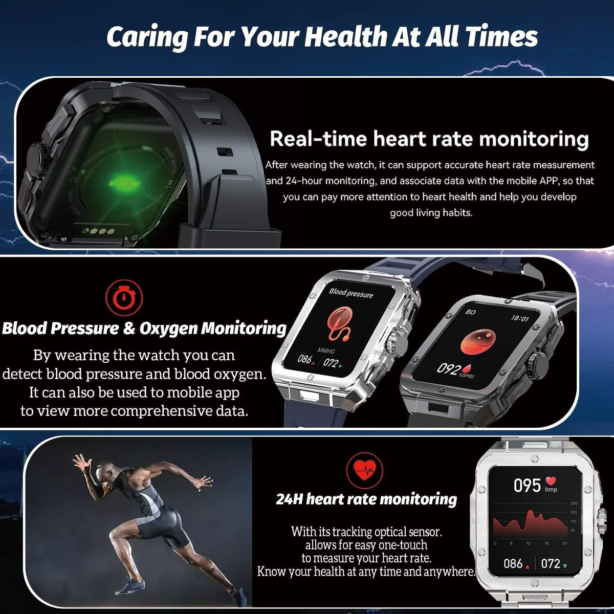 Smartwatch Para Homens Bluetooth Calling (receber/discar) - Imagem 10