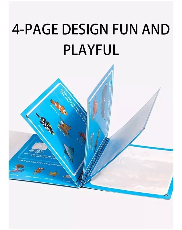 Cadernos Infantis Livros De Pintura Mágica +caneta De Agua - Imagem 5