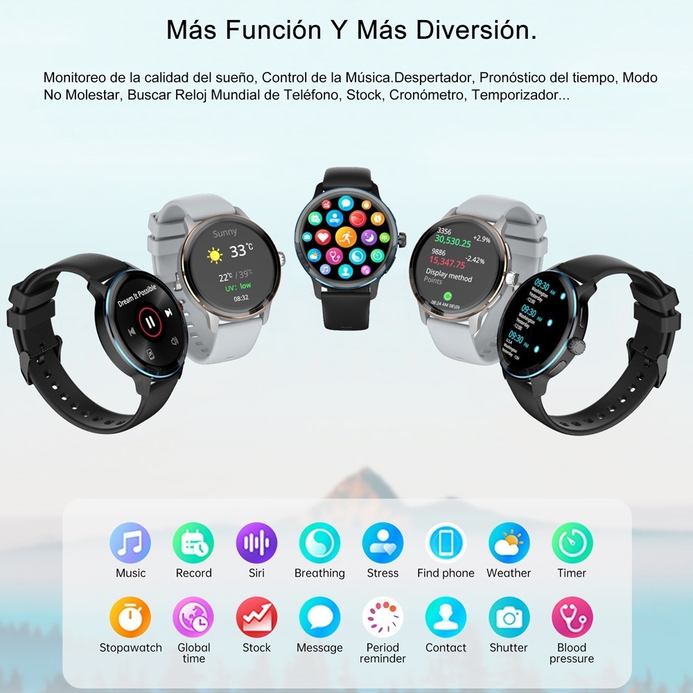 Smartwatch Para Homens E Mulheres, Esportes, Fitnes - Imagem 16