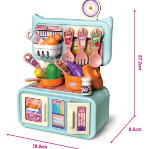 Cozinha Infantil Menina Completa Fogão Azul