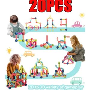 20pcs Big Size Magnetic Stick Building Blocks Ímãs Para Cria