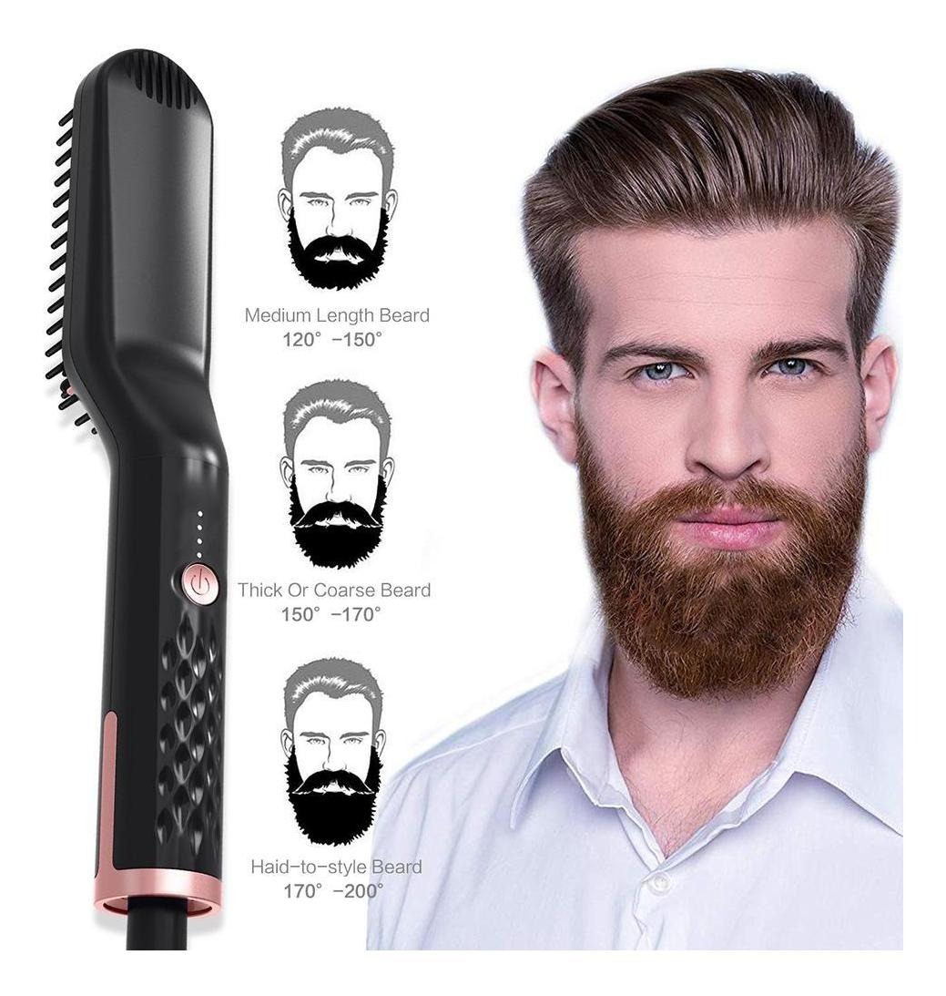Pente De Cabelo Elétrico Escova De Alisamento De Barba Bivol - Imagem 7