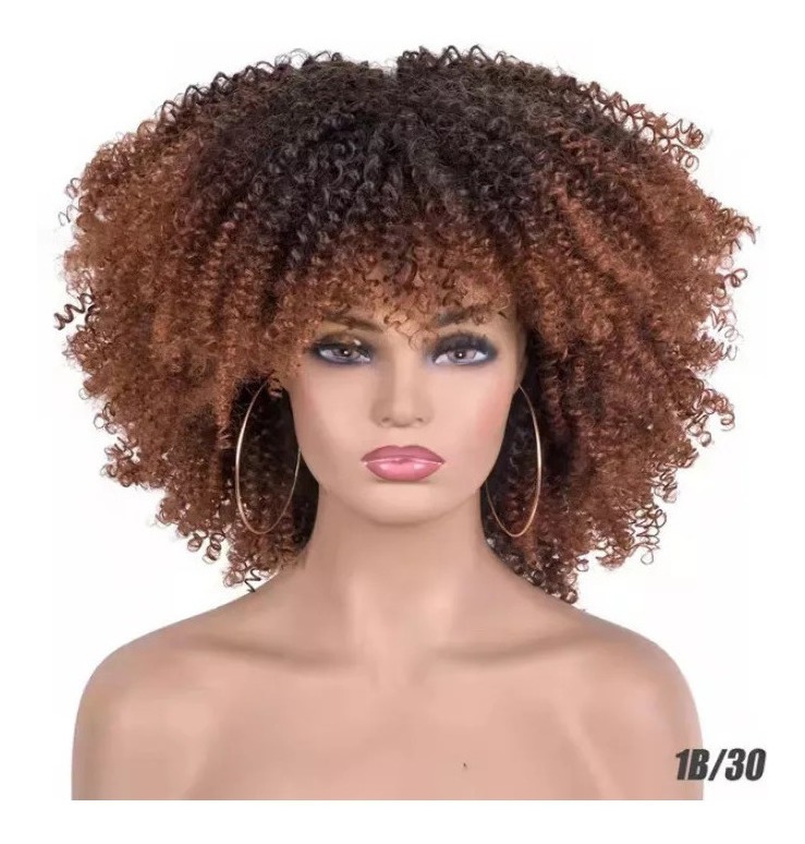 Peruca Peruca Afro Cacheada Para Uso Diario - Imagem 18