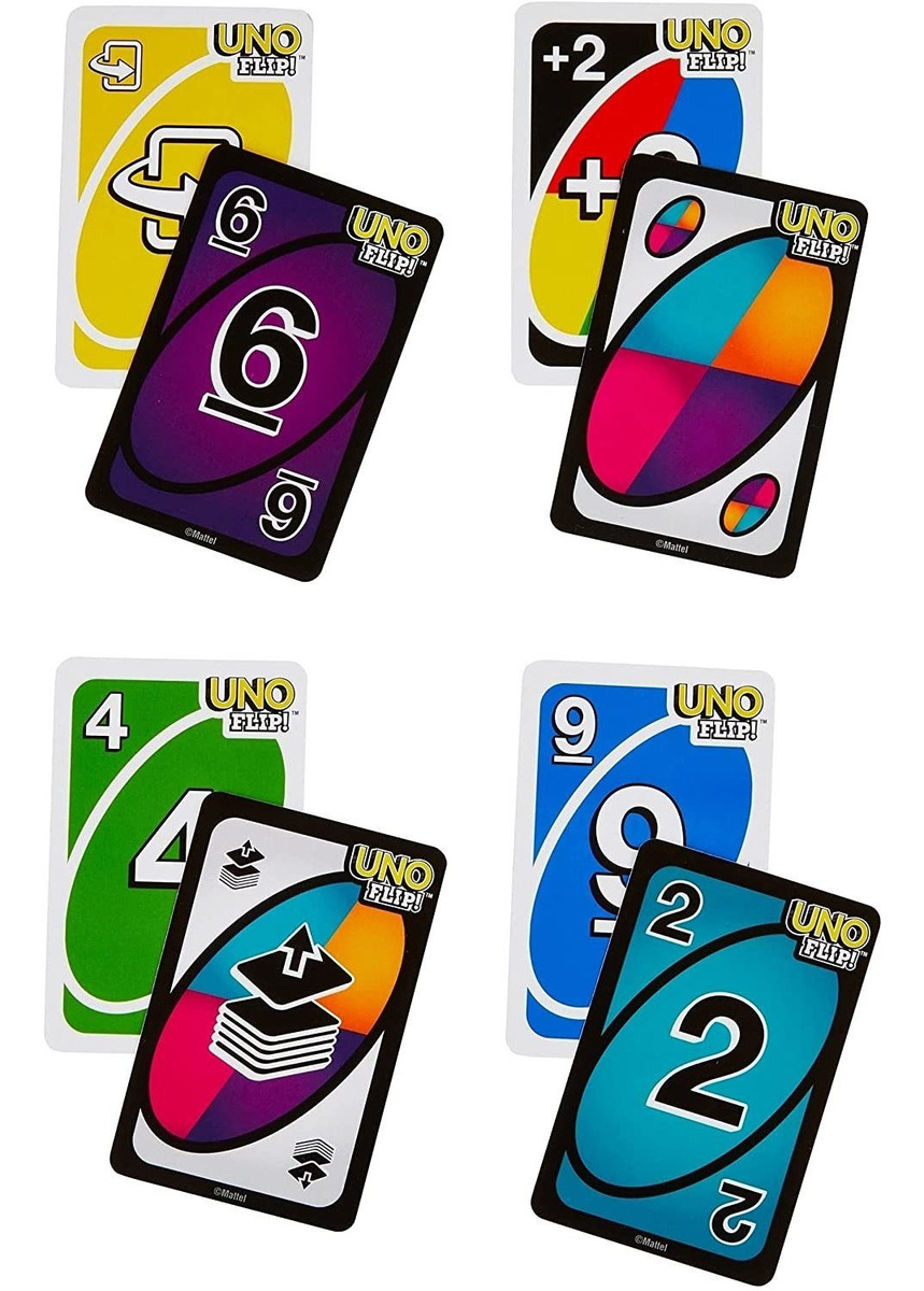 Jogo De Cartas Da Família Uno Flip Com 112 Cartas Em Uma Lat - Imagem 5