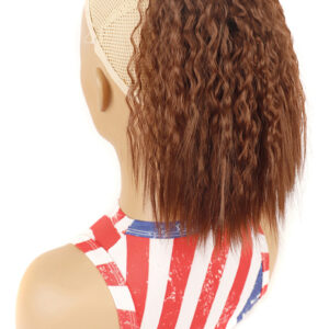 Peruca De Rabo De Cavalo, Extensão De Cabelo, Curto, Encarac