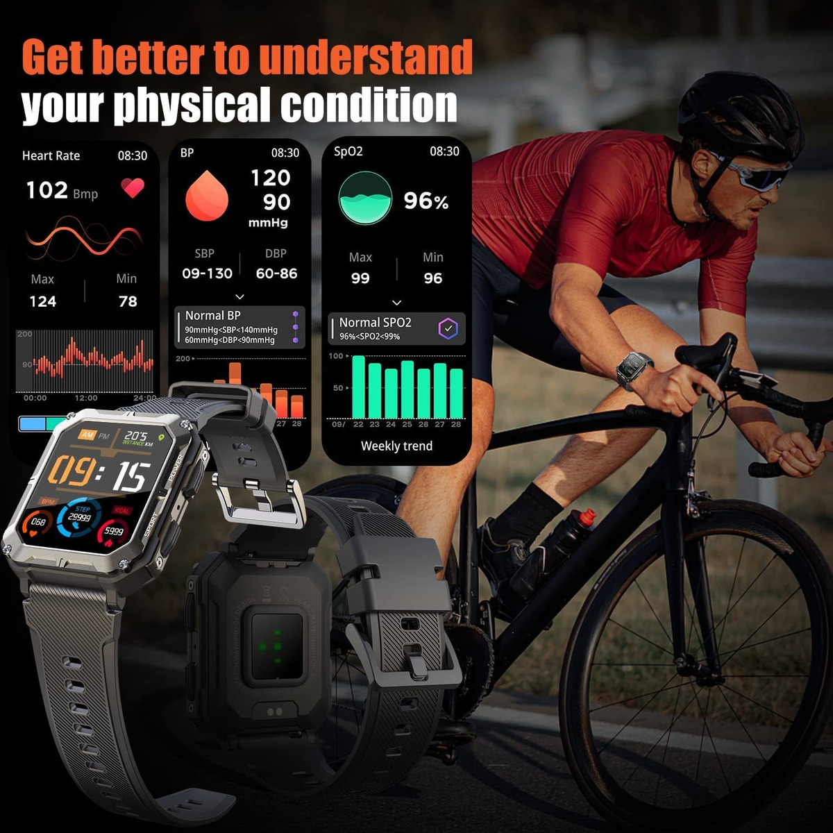 Smart Watch Sport Watch Answer/make Call Fitness Tracker - Imagem 4