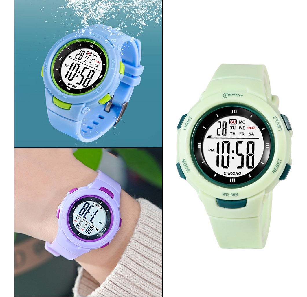 Meninos Girls Digital Watch Electro Impermeável Ao Ar Livre - Imagem 40