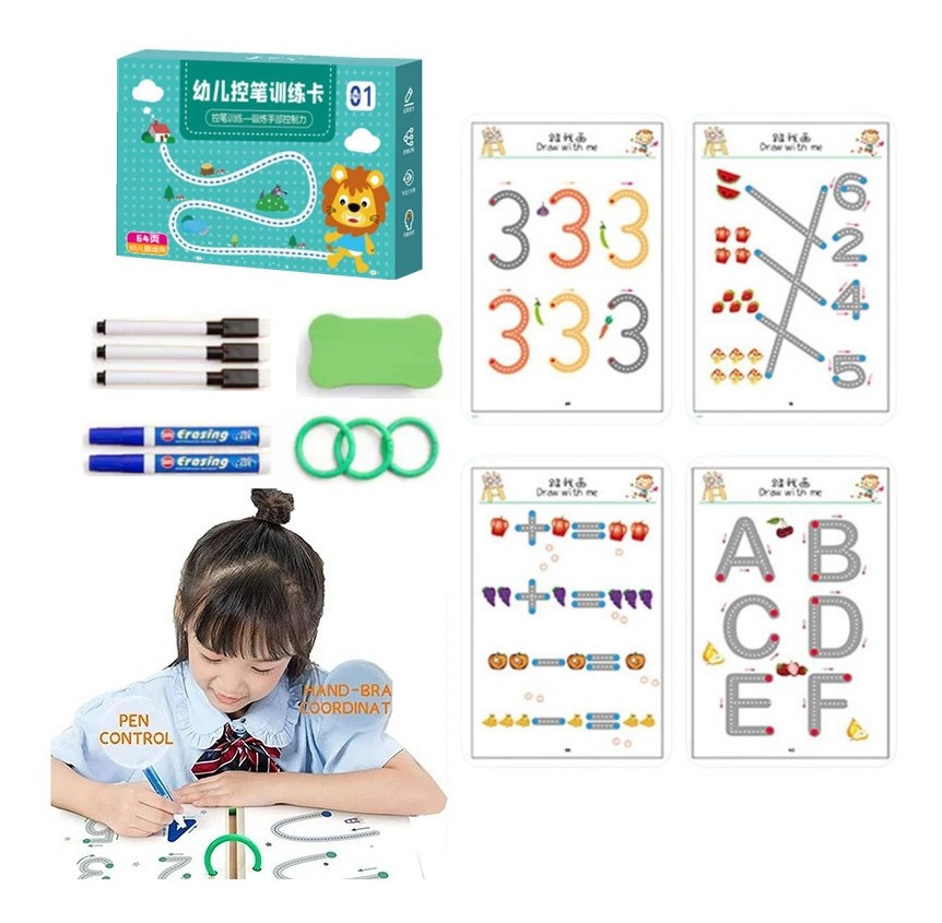 Conjunto De Livros Mágicos Reutilizáveis Para Crianças
