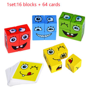 Expression Jigsaw Puzzle Building Block Face Of