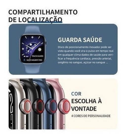 Hw57 Pro Smart Watch Carregamento Sem Fio Para Android/ios - Imagem 9