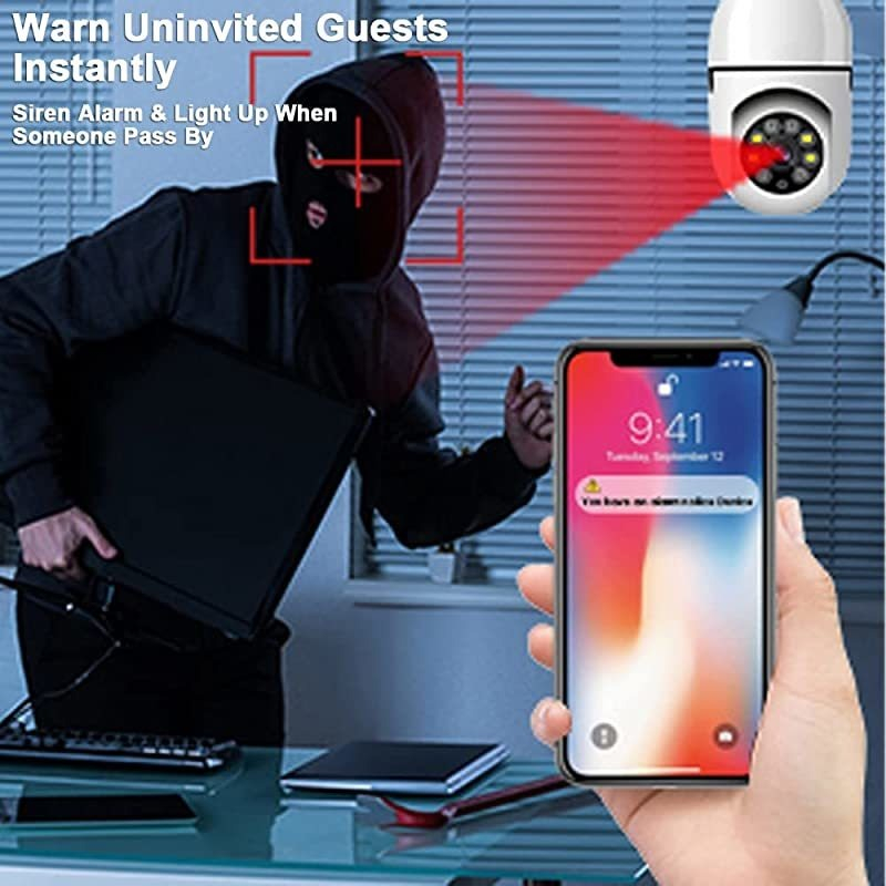 Câmera Espiã Foco 360 Graus Wifi 880p Funciona Com App - Imagem 3