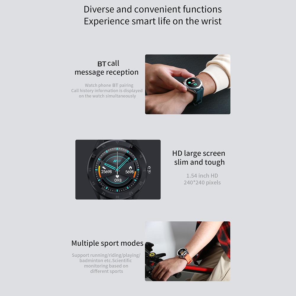 Multi-função Tela Grande Impermeável Smartwatch Bt - Imagem 5