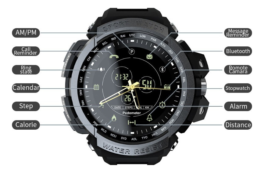 Smartwatch Pedômetro Bluetooth À Prova D'água 2023 - Imagem 6