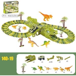 Kit 140 Pista De Carrinhos De Brinquedo Infantil Dinossauro