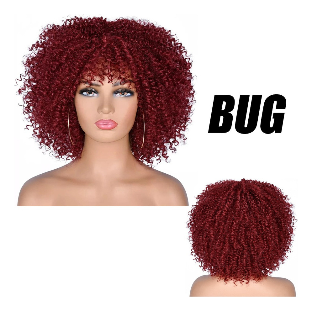 Peruca Peruca Afro Cacheada Para Uso Diario - Imagem 25