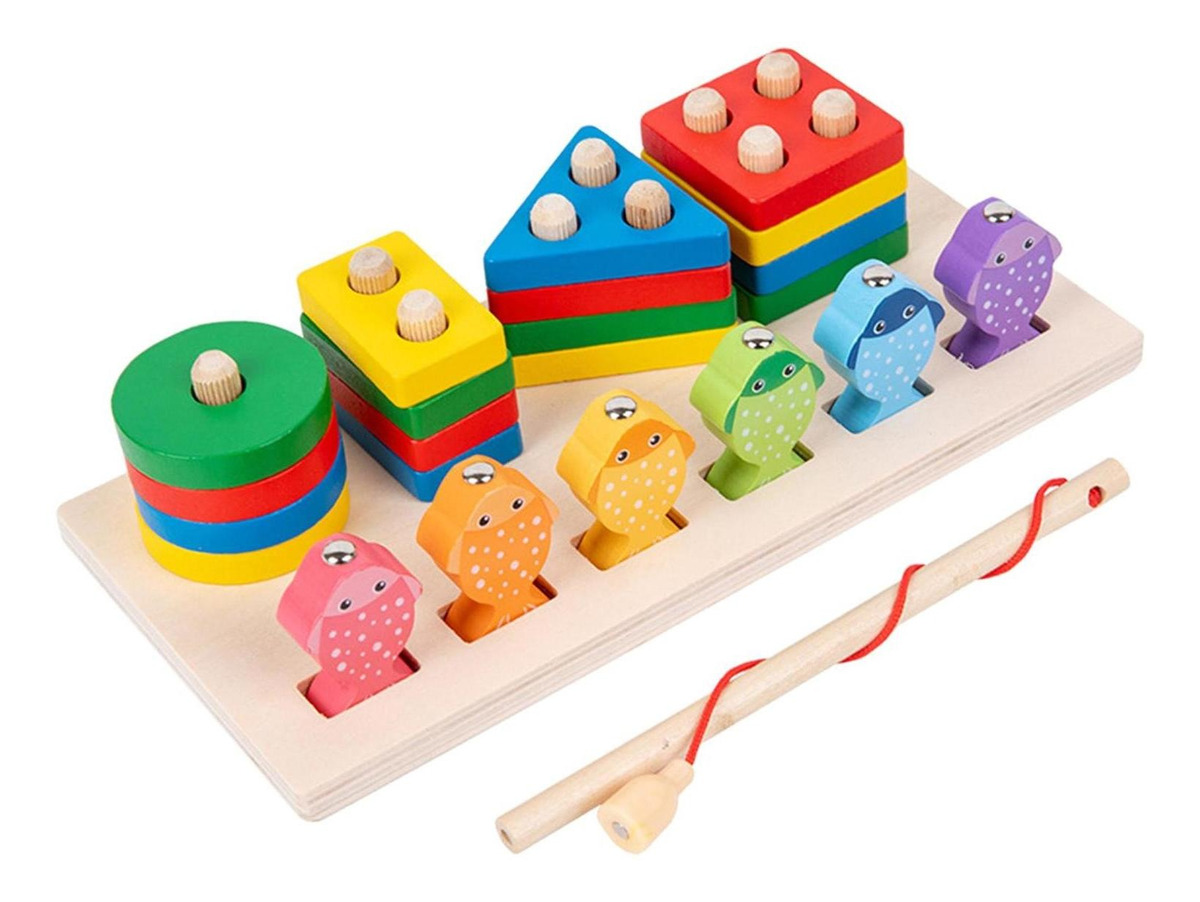 Conjunto De De Pesca Montessoriana Educativo Compatível Com