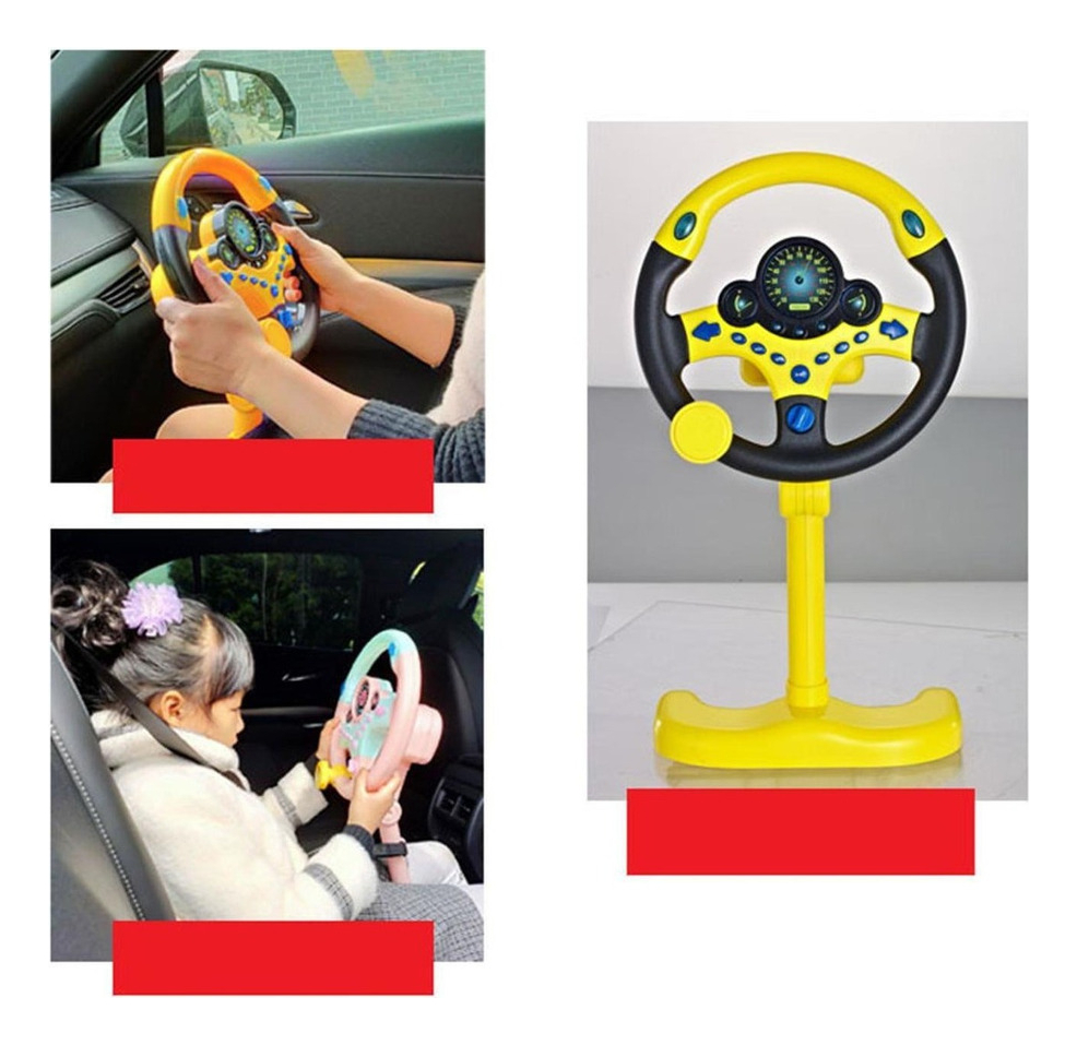 Volante Simulado Para Controle De Direção Infantil Com - Imagem 7