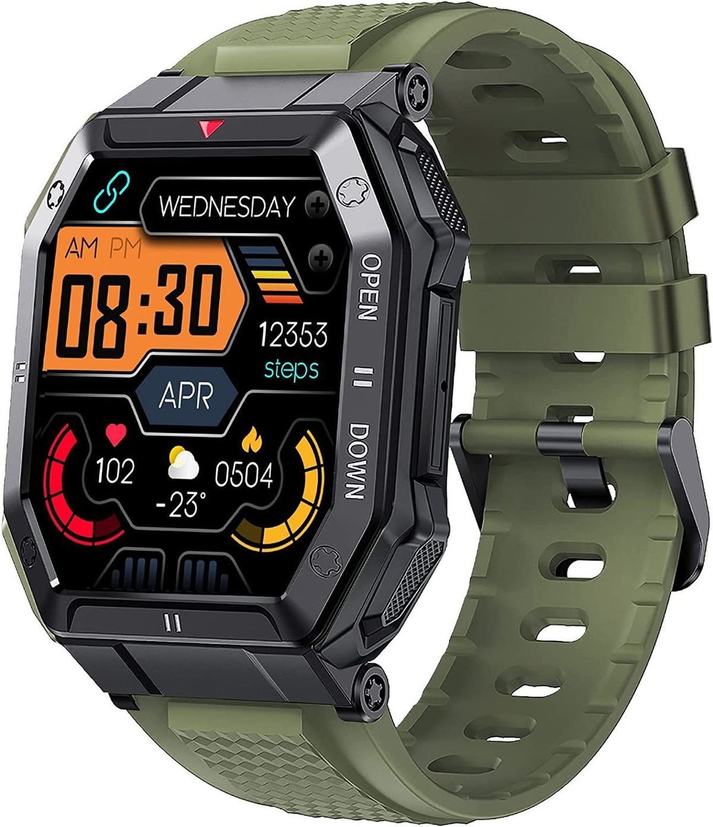Smartwatch Para Homens Tactical Fitness Tracker