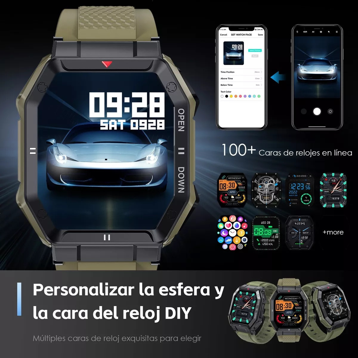 Reloj Inteligente 1.85 Ips 5atm Militar Impermeable P/hombre - Imagem 5