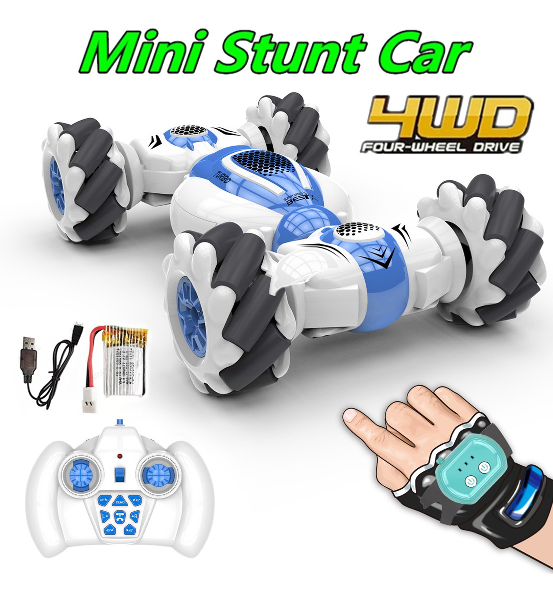 Carrinho S-012 Rc Stunt Car Controle Remoto E Sensor De Gest - Imagem 10