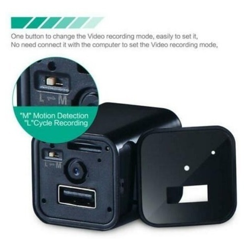 Hd 1080p Mini Carregador Câmera De Segurança Doméstica Dvr L - Imagem 4