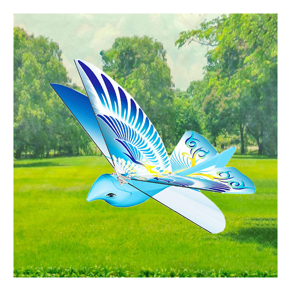 Brinquedos Drone Pássaros Voando Rc Brinquedo De Azul - Imagem 7