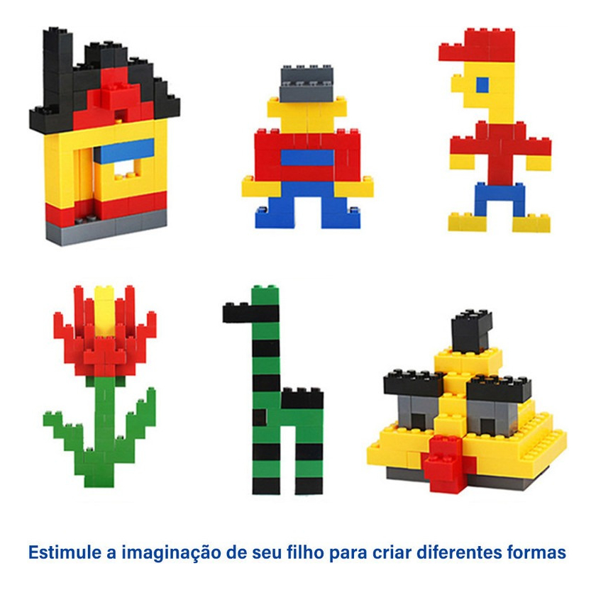 Brinquedo Blocos De Montar Infantil Educativo 1000 Peças - Imagem 7