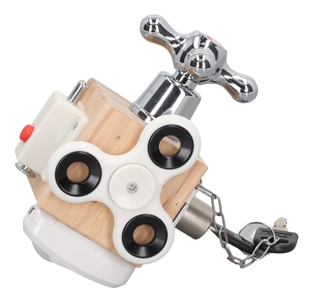 Cubo De Atividades De Madeira Busy Cube Sensory Busy Boards