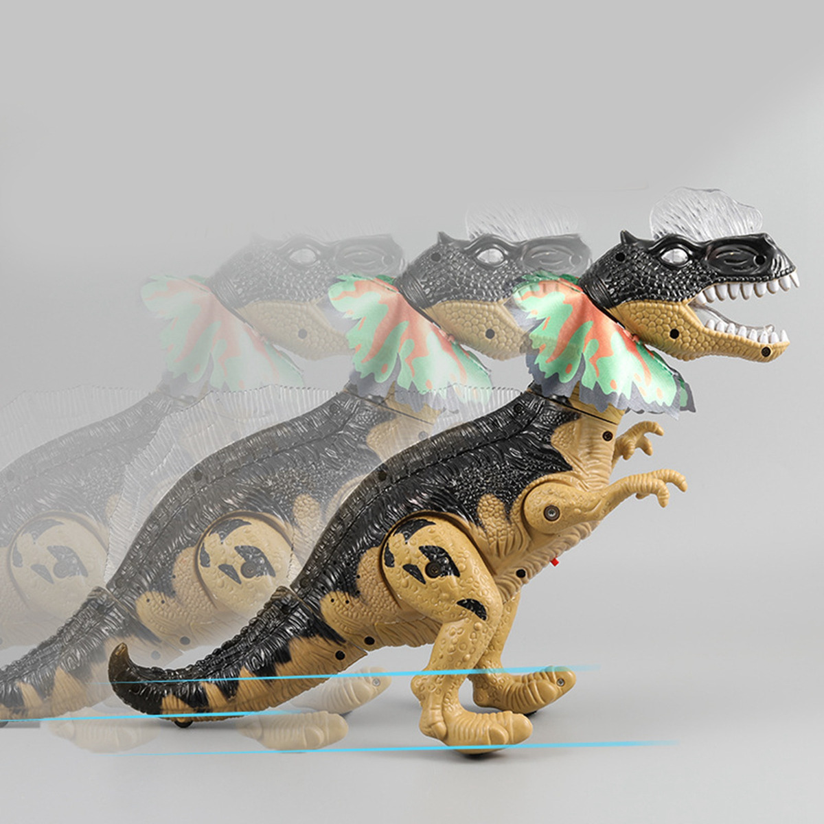 Brinquedos Eletrônicos De Dinossauros Andando Marrom - Imagem 5