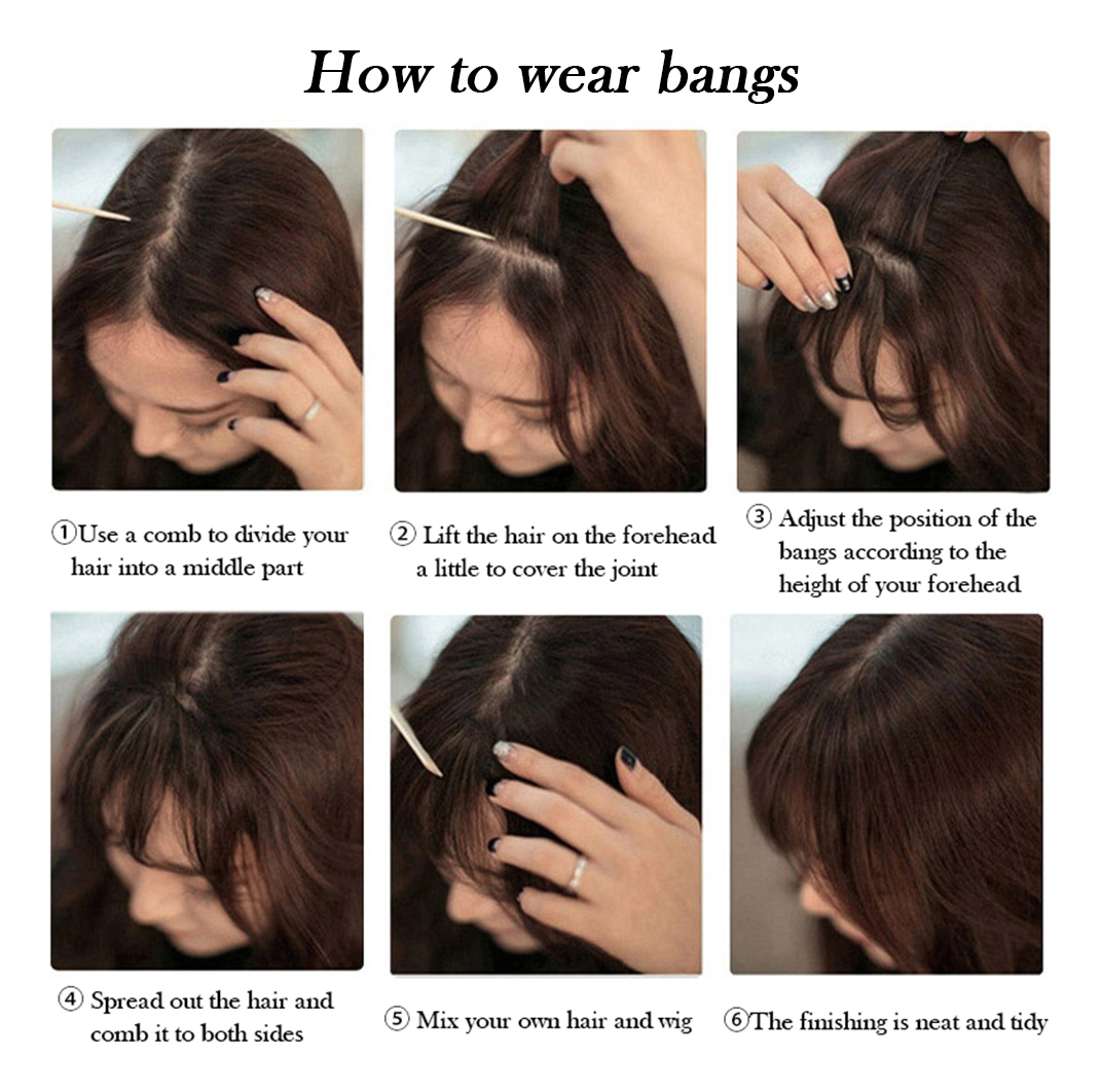 Peruca Clip-in Fringes, Extensão De Cabelo, Franja Para Mast - Imagem 7