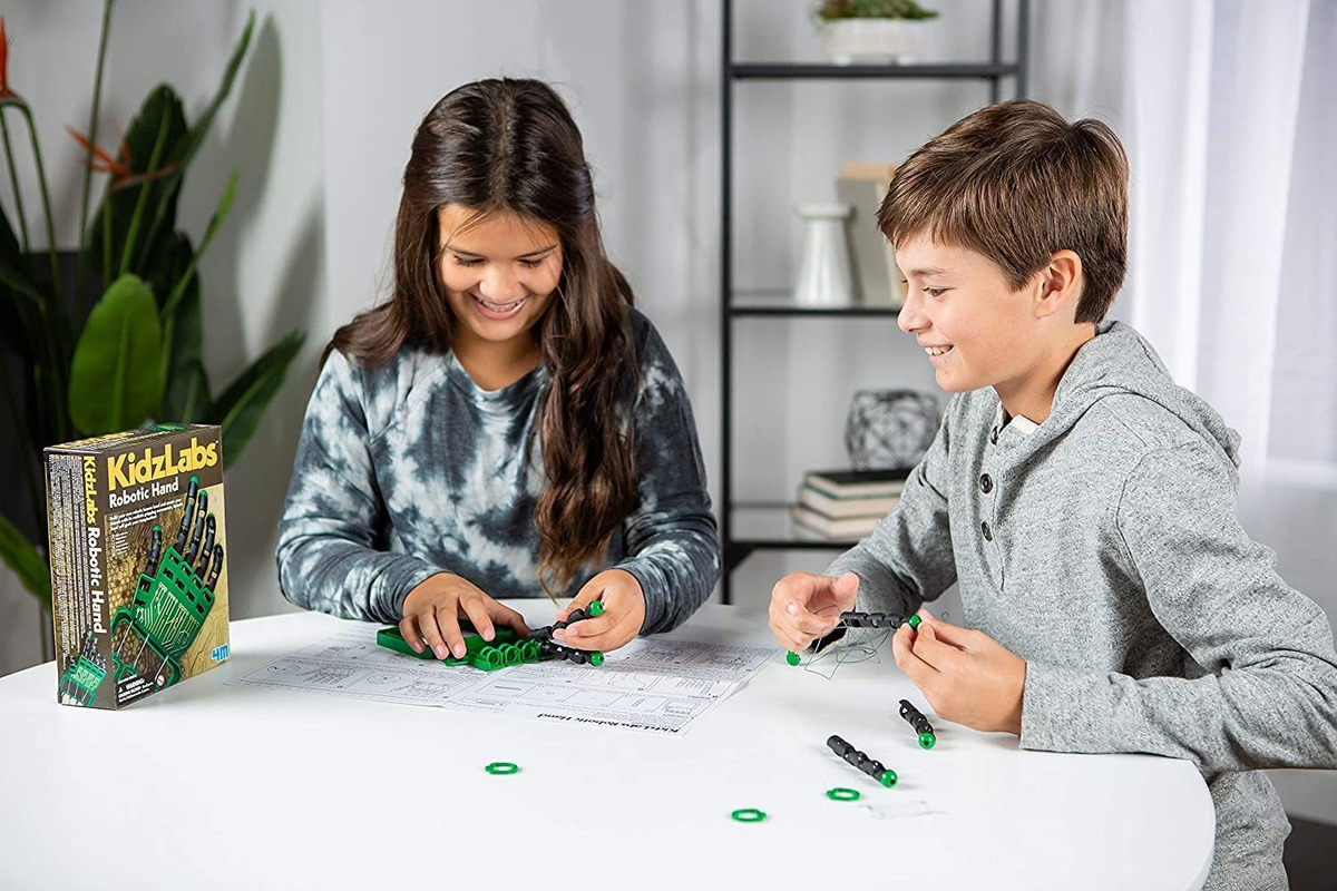 4m Kidzlabs Kit De Mão Robótico Diy Robô Mecânico Ciência - Imagem 8