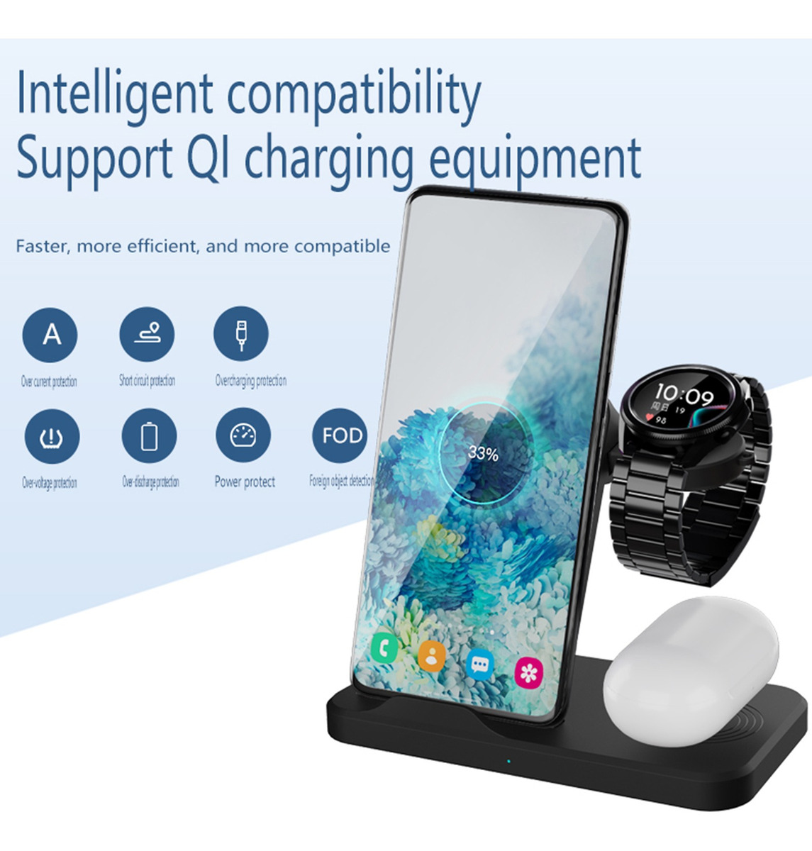 3 Em 1 Para Samsung-galaxy Watch 3/watch 4/ativo/buds Usb Ch - Imagem 6
