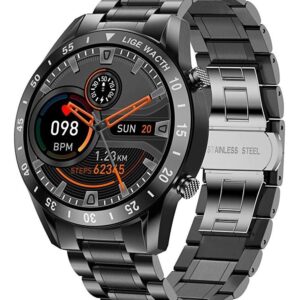 Smartwatch Fitness Chamadas Bluetooth Chat De Voz Aço