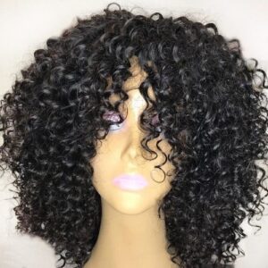 35 Cm Curto Brasileiro Grande Cabelo Encaracolado Perucas K
