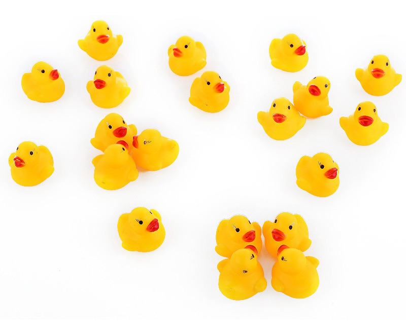 Conjunto De Patinhos De Borracha Amarela Happy Drink 50 Pcs - Imagem 4