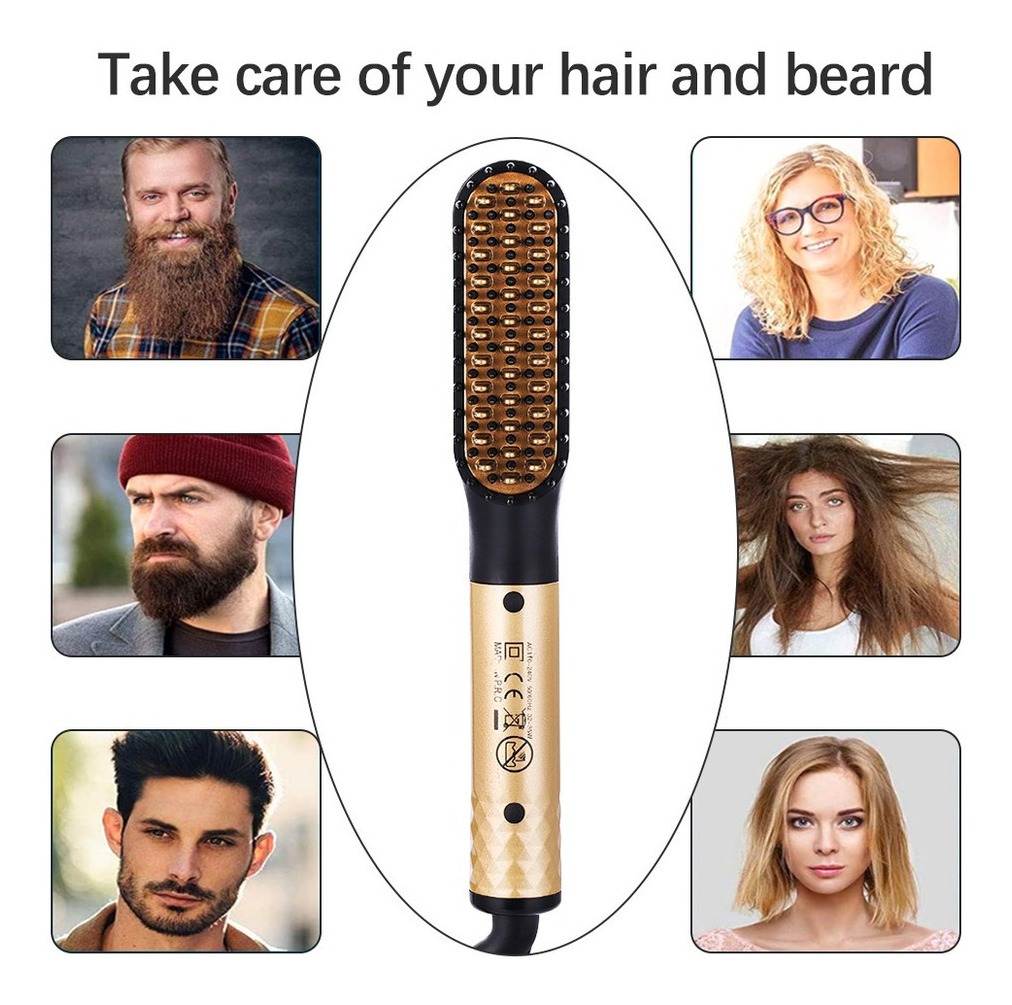 Alisador De Barba Masculino, Escova De Alisamento Profissão - Imagem 3