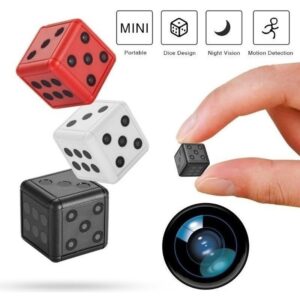 Mini Câmera Espiã Hd 1080p Chaveiro Tipo Cubo Cubo Dados